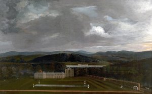 East View of Newstead Abbey, Nottinghamshire and the Great Garden by Richard Byron
